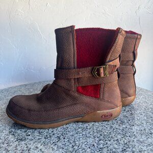 Chaco Hopi Castlerock Boots women 7 Brown and Red